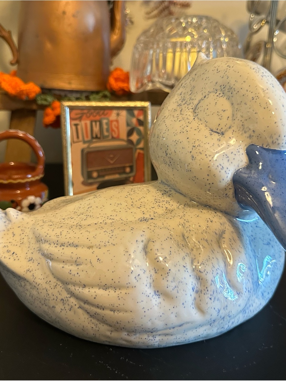Vintage Ceramic Duck Figurine